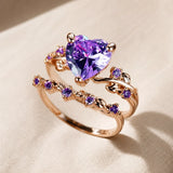Shimmering Golden Heart Ring