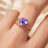 Shimmering Golden Heart Ring