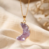 Lunar Crescent Pendant Necklace