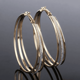 Vintage-Inspired Gold Hoop Earrings