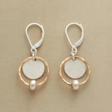 Chic Gold and Silver Pearl Earrings