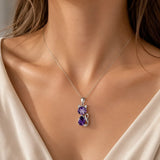 Amethyst Crystal Cat Pendant Necklace