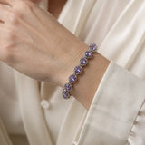 Zirconia Cubic Link Bracelet