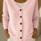 Laverne | Quilted Button Front Cardigan