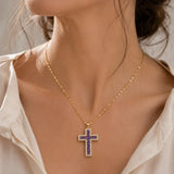 Sleek Cross Pendant Necklace