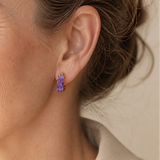 Princess-Cut Hoop Earrings