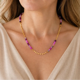 Eternal Amethyst Bead Necklace