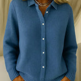 Arabella | Textured Knit Button Up Cardigan