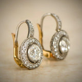 Retro Gold and Silver Crystal Earrings